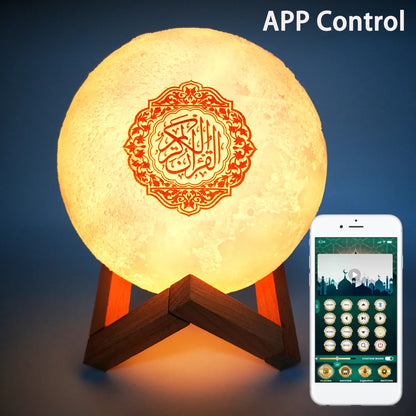 Quran Speakers Bluetooth Wireless Muslim Night Light Quran speakers 3D Moon With APP Control Quran Speaekr Koran Touch Lamp