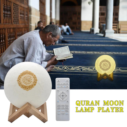 Quran Speakers Bluetooth Wireless Muslim Night Light Quran speakers 3D Moon With APP Control Quran Speaekr Koran Touch Lamp