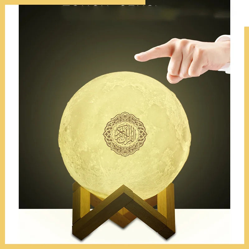 Quran Speakers Bluetooth Wireless Muslim Night Light Quran speakers 3D Moon With APP Control Quran Speaekr Koran Touch Lamp