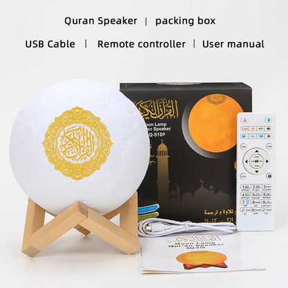 Quran Speakers Bluetooth Wireless Muslim Night Light Quran speakers 3D Moon With APP Control Quran Speaekr Koran Touch Lamp