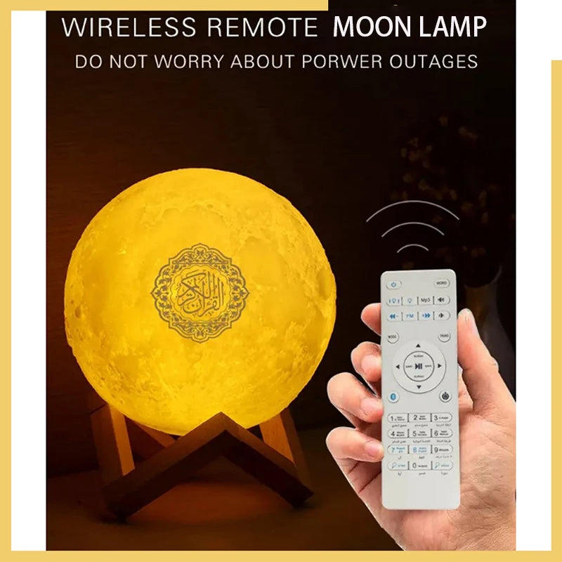 Quran Speakers Bluetooth Wireless Muslim Night Light Quran speakers 3D Moon With APP Control Quran Speaekr Koran Touch Lamp