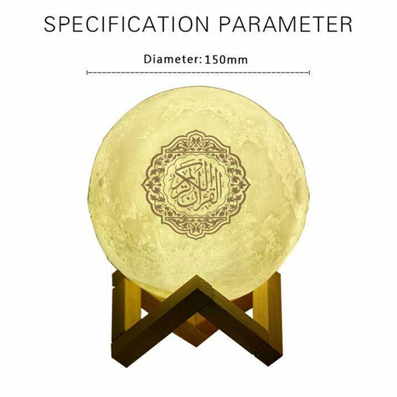 Quran Speakers Bluetooth Wireless Muslim Night Light Quran speakers 3D Moon With APP Control Quran Speaekr Koran Touch Lamp