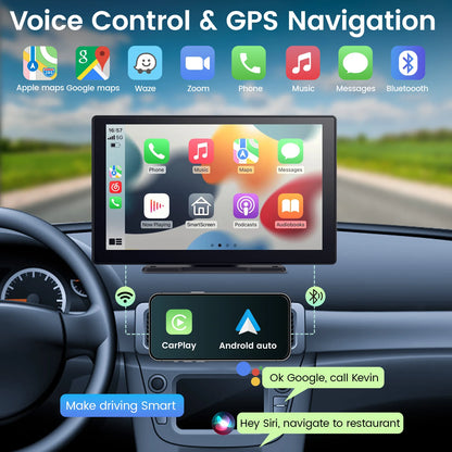 Pionray 7/9/10.26” CarPlay Android Auto Car Radio Multimedia Video Player IPS Touch Screen With AUX USB Support Rearview Camera