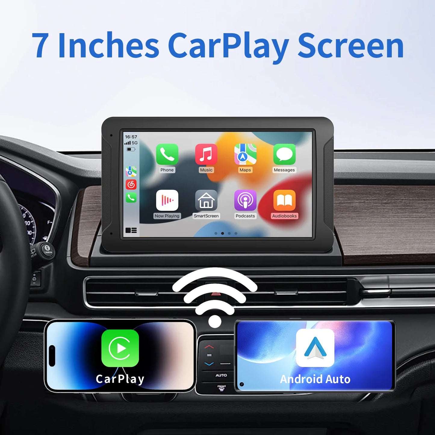 Pionray 7/9/10.26” CarPlay Android Auto Car Radio Multimedia Video Player IPS Touch Screen With AUX USB Support Rearview Camera
