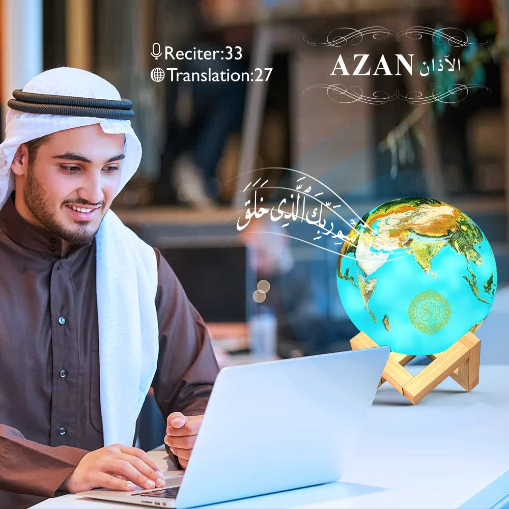 Quran Speakers Bluetooth Wireless Muslim Night Light Quran speakers 3D Moon With APP Control Quran Speaekr Koran Touch Lamp