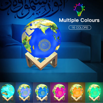 Quran Speakers Bluetooth Wireless Muslim Night Light Quran speakers 3D Moon With APP Control Quran Speaekr Koran Touch Lamp