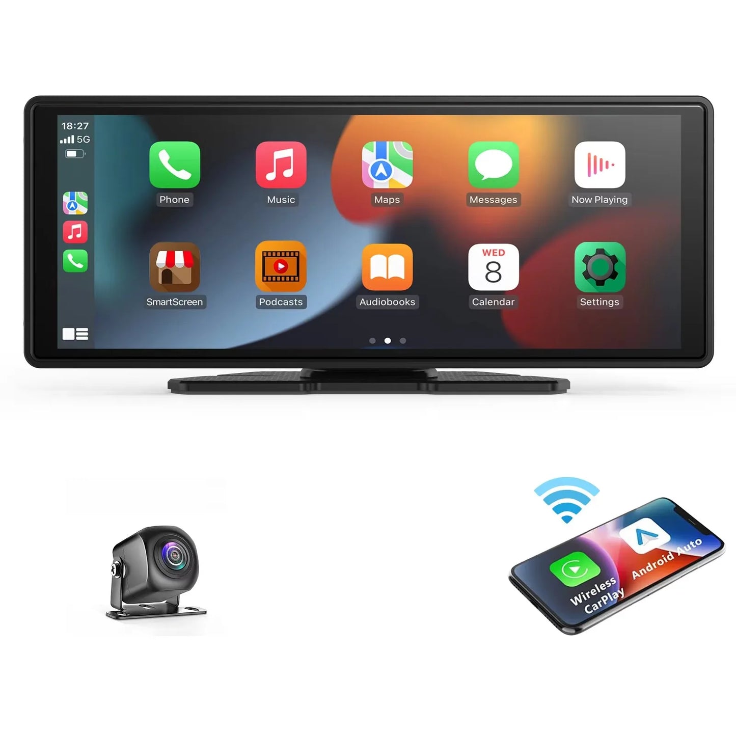 Pionray 7/9/10.26” CarPlay Android Auto Car Radio Multimedia Video Player IPS Touch Screen With AUX USB Support Rearview Camera